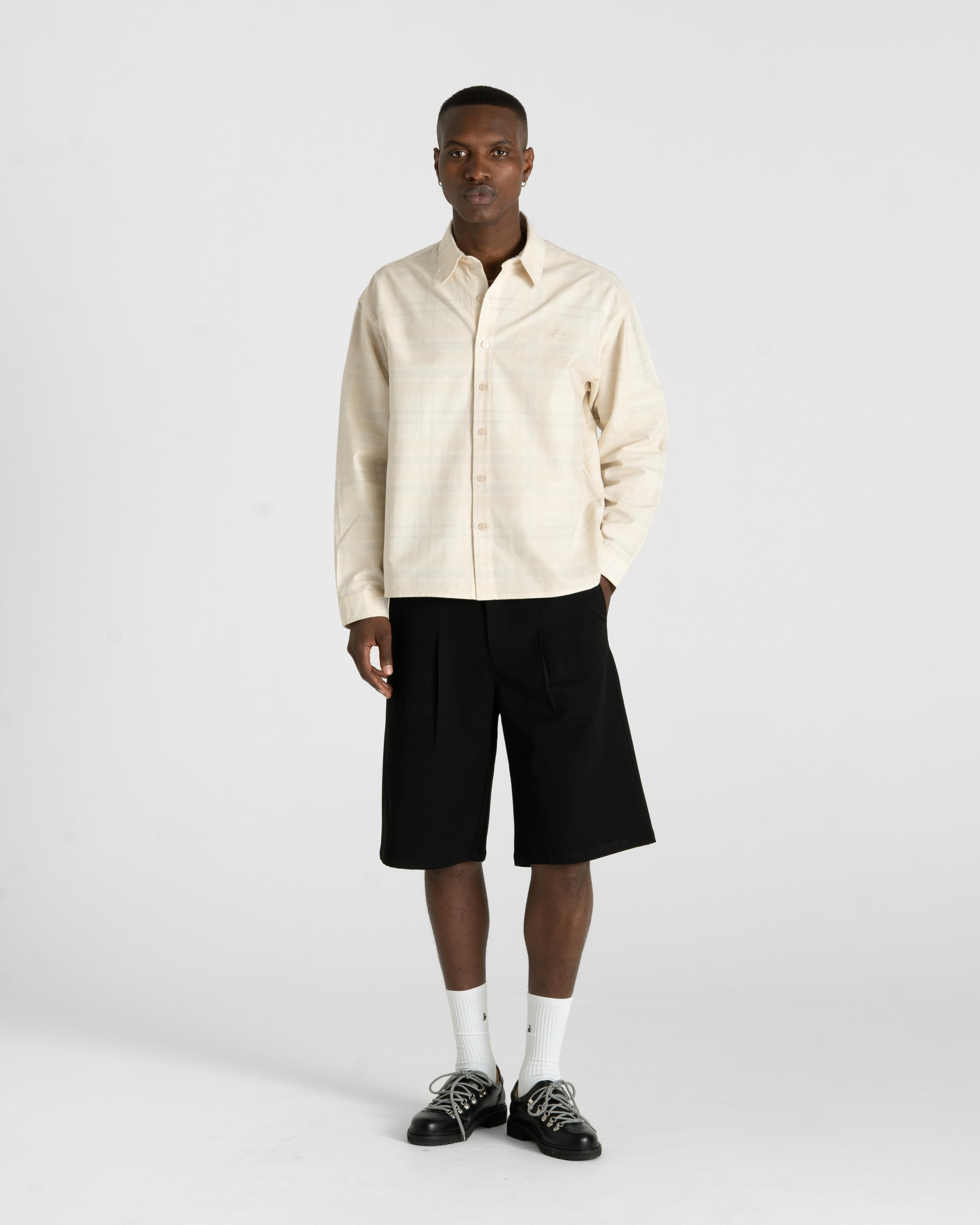 Check Summer Shirt Beige